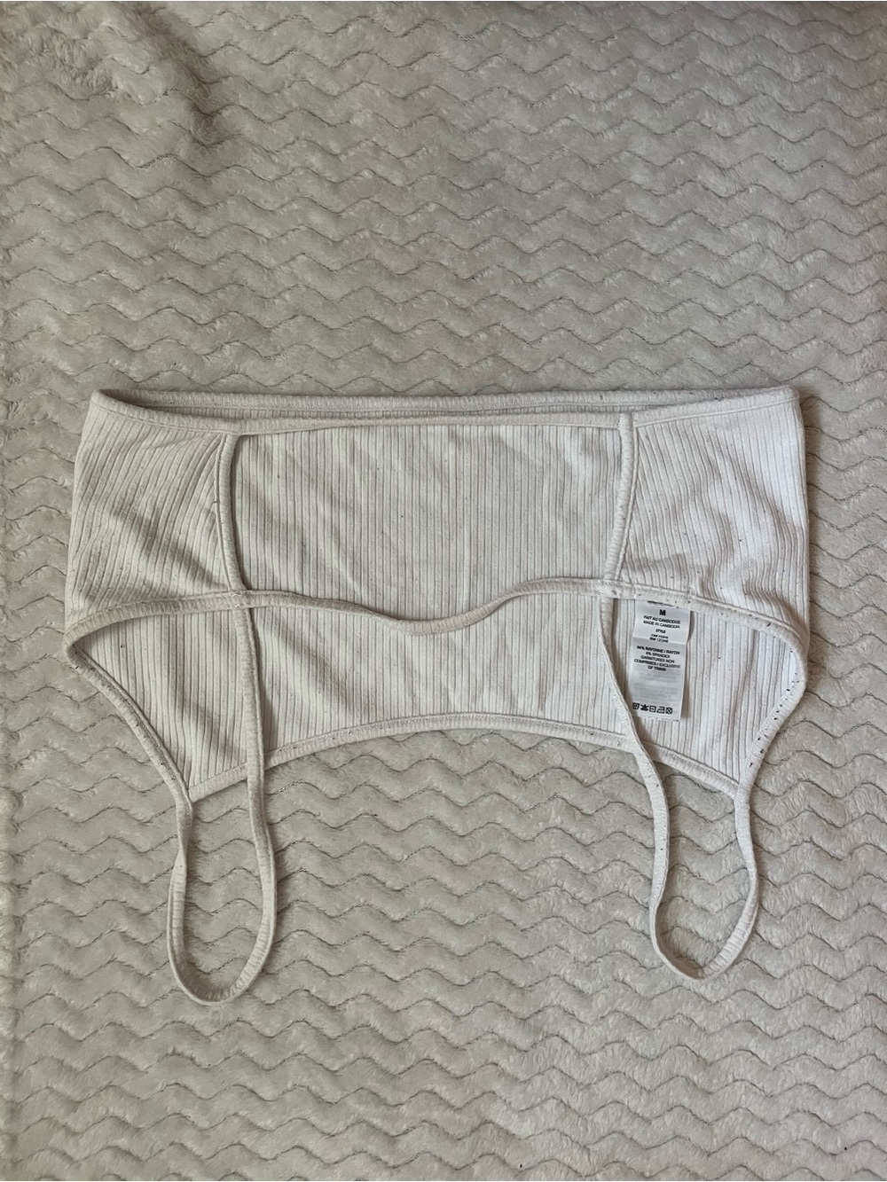 GARAGE White Ribbed Open Back Tank - Picture 2 of 3